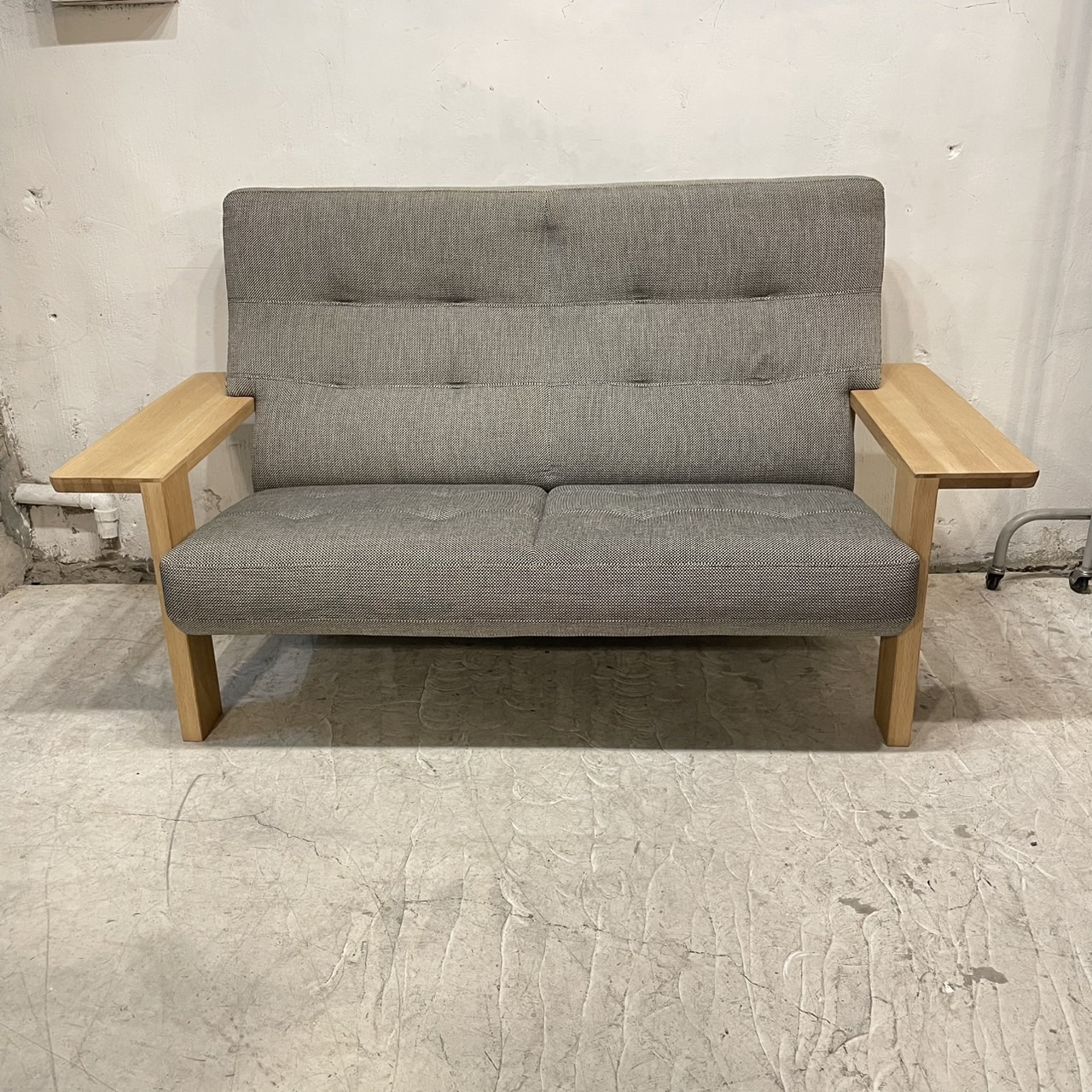 karimoku 2p sofa 平織布張 WT3612BEK